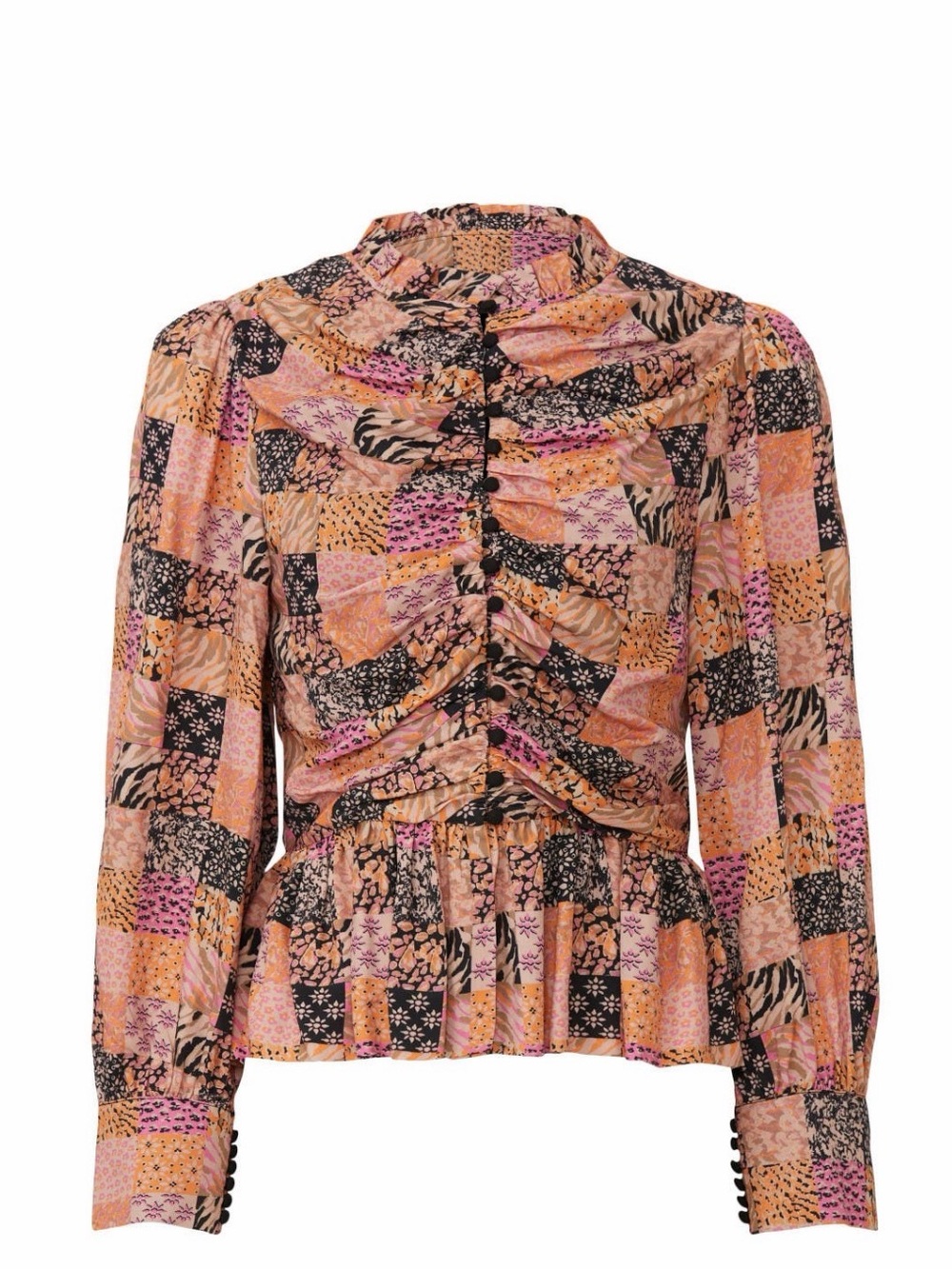 Hofmann Copenhagen~Morgane Patchwork Blouse~Sz 36 (4)~$295~